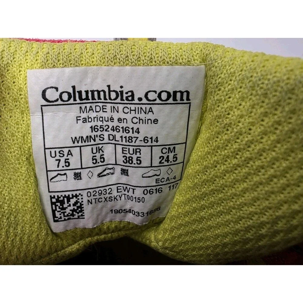 Columbia Vigorous Omni Tech Pink Waterproof Sneakers Shoes 1041 Womens Size 7.5
